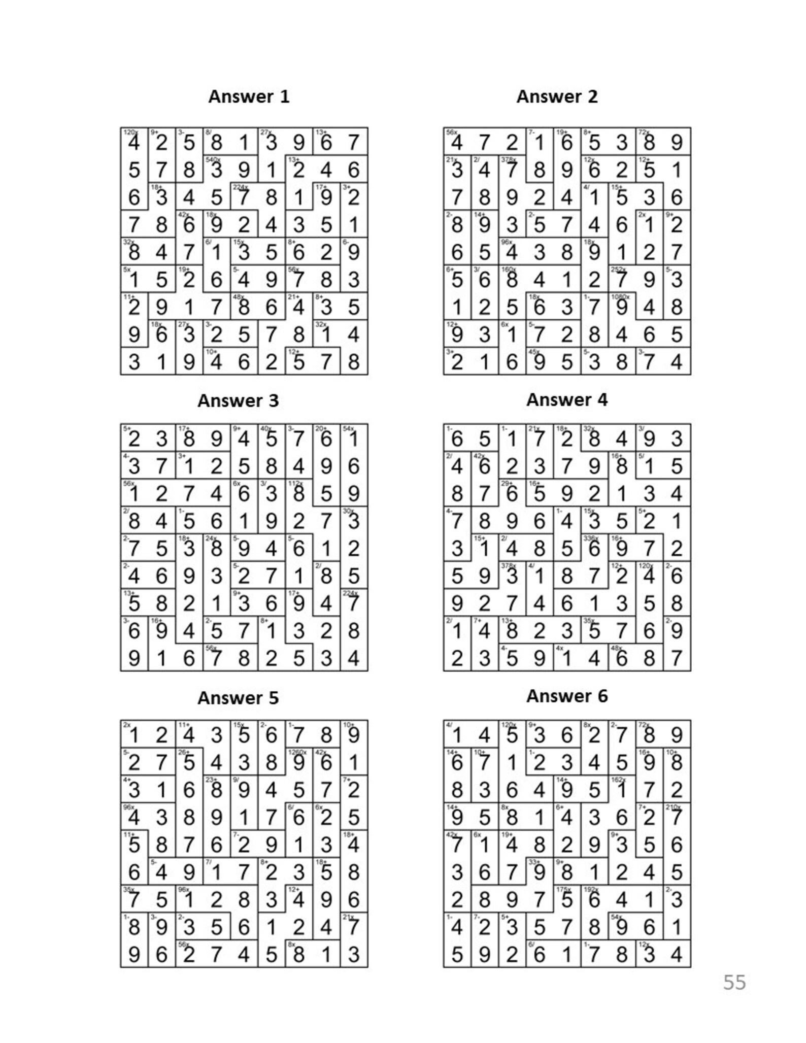 Math Sudoku Puzzles Digital Download Hard Level 9x9 Grid 300 Etsy