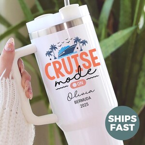 Personalized Cruise Tumbler Custom Cruise Vacation Gift 40 oz Travel Tumbler with Handle for Cruise Ship Trips 2025 Cruise Cups Customized