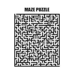 80 Printable Maze Puzzles for Kids &amp; Adults With Answers, Instant PDF ...