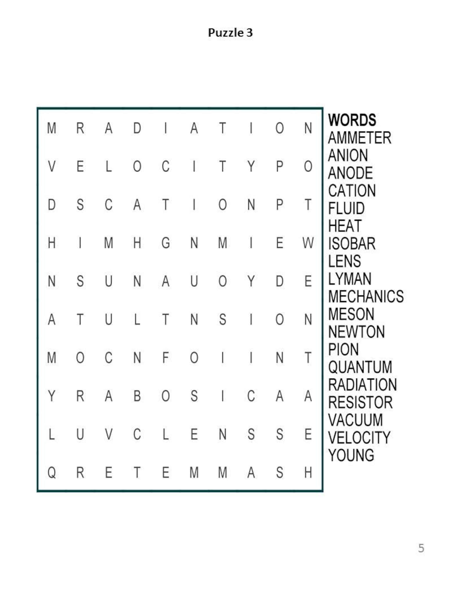 Digital Download 100 Printable Word Search Puzzles For Adults | Etsy