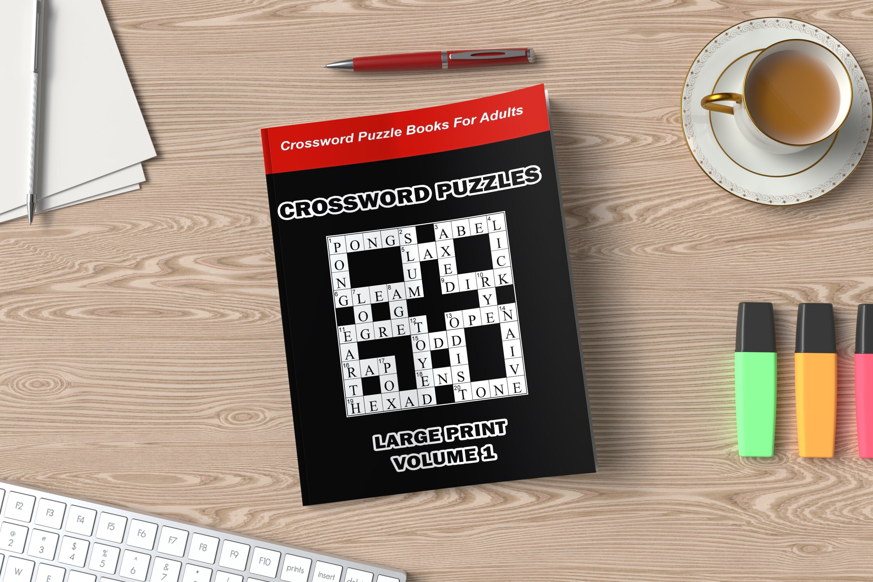 Big Crossword Puzzles Books For Adults Medium: puzzle book for adults &  seniors - activity book for adults