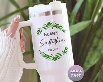 Personalized Godfather Tumbler - Custom Godfather Gift, Established Date Travel Mug