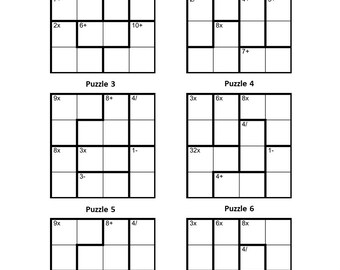 Math Sudoku Puzzles Digital Download Easy Level 4x4 Grid: 300 -  Finland