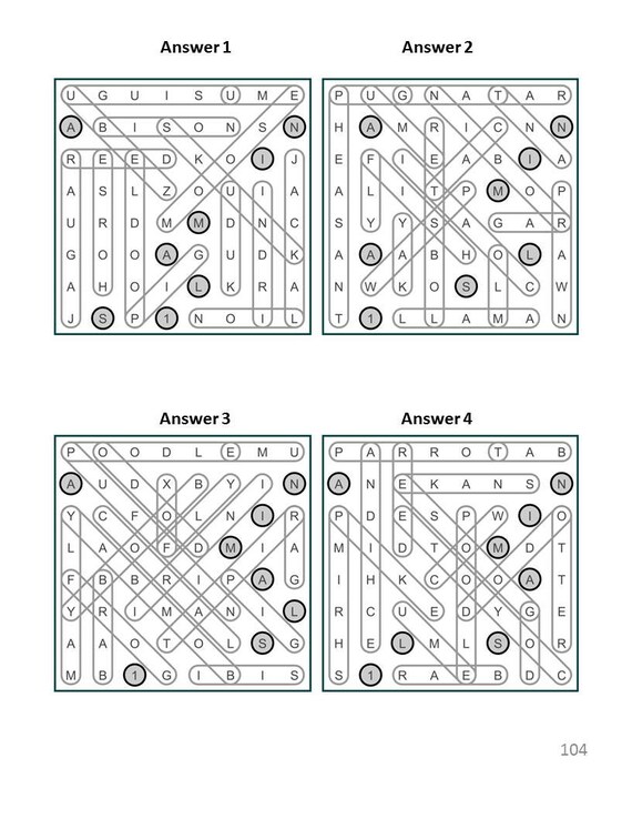digital download 100 printable word search puzzles for kids etsy