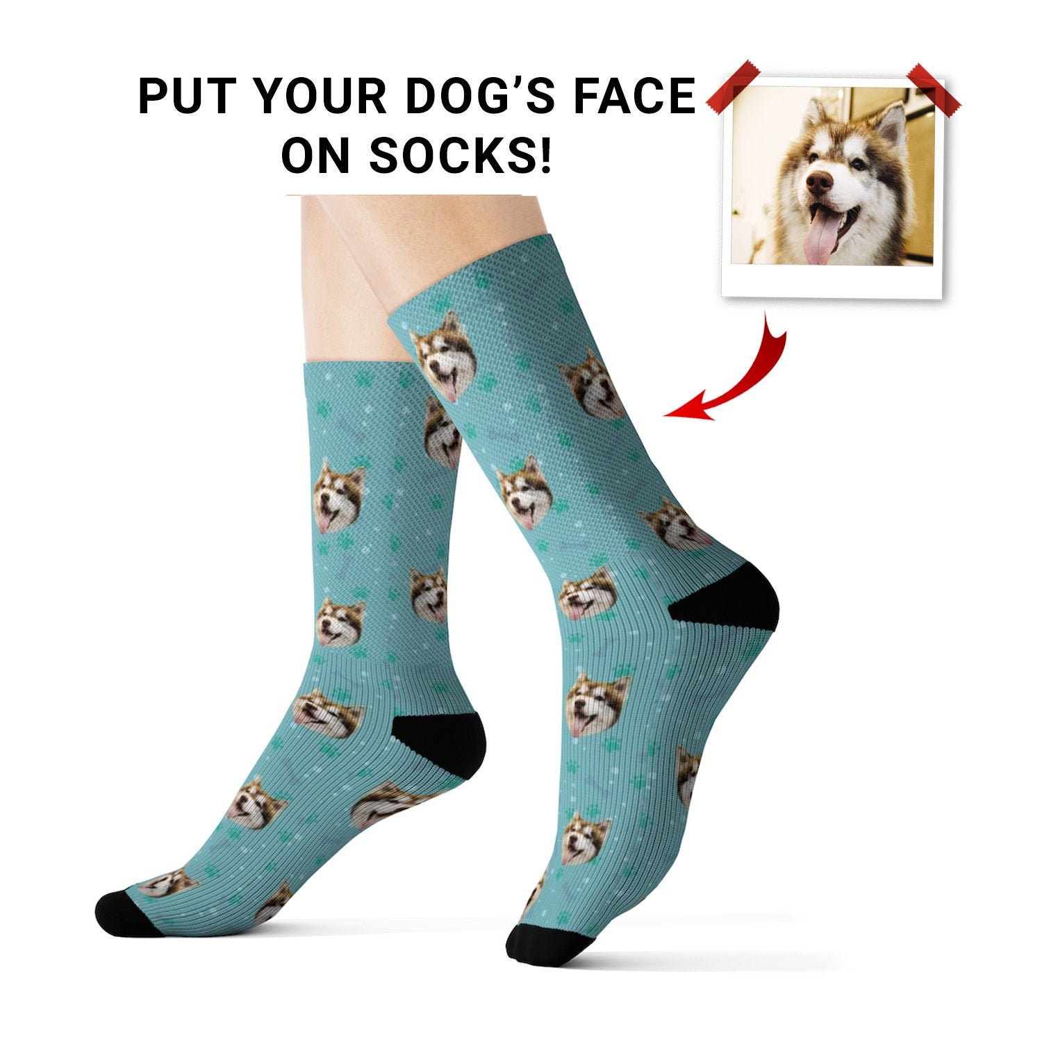 Custom Dog Face Socks Put Your Dog on Socks Personalized Pup Etsy