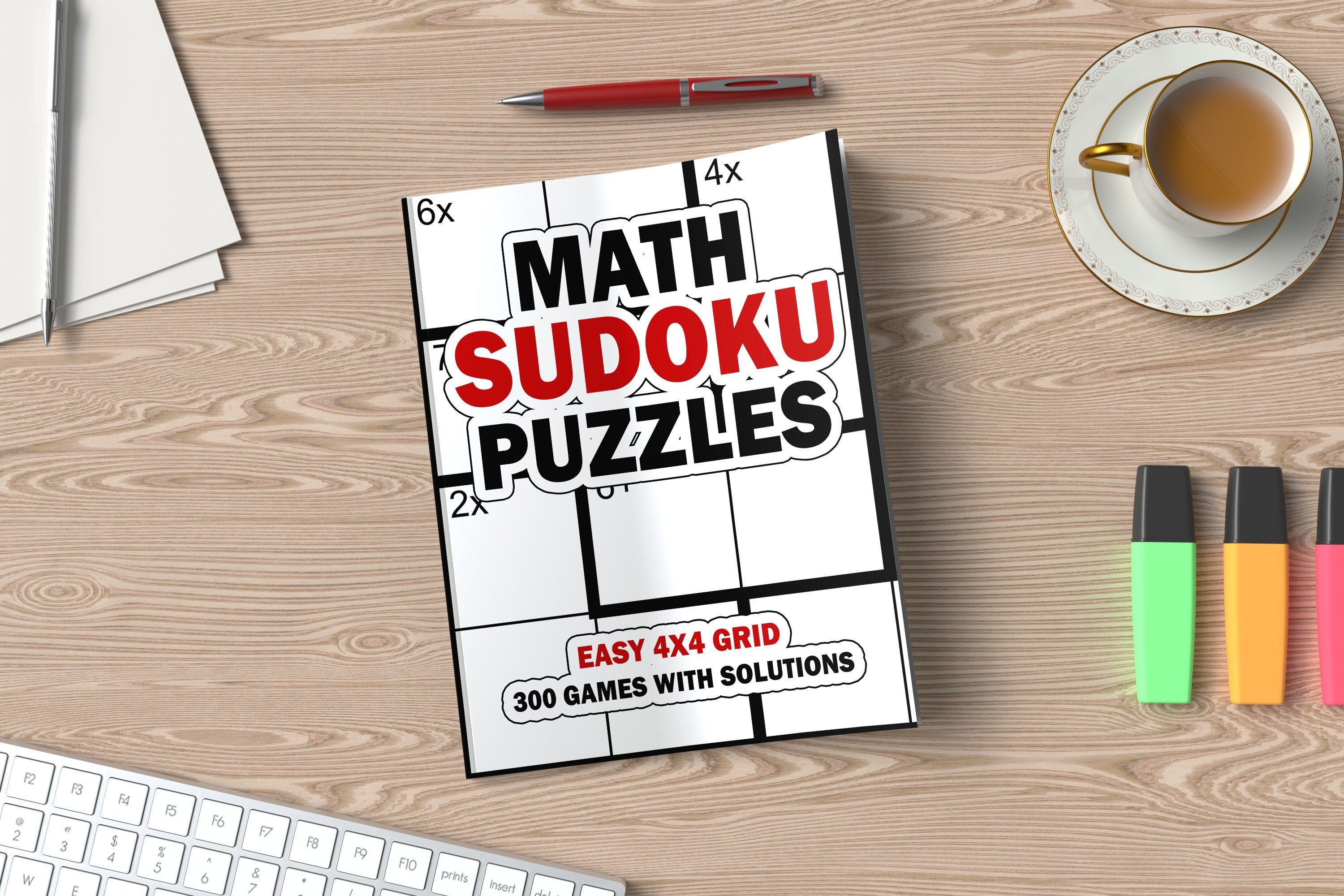 Math Sudoku Puzzles Digital Download Easy Level 4x4 Grid: 300 -  Finland