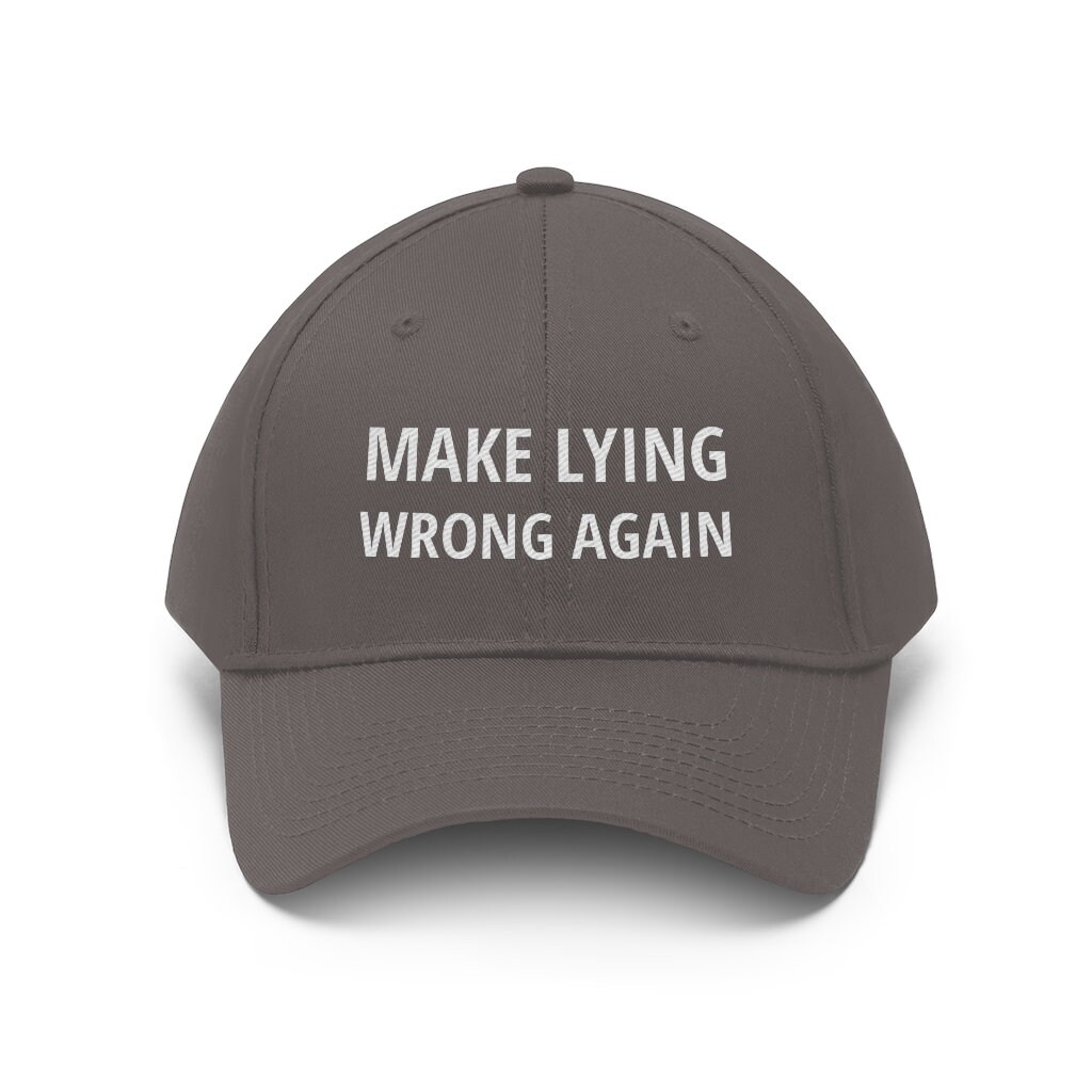 Make Lying Wrong Again Dad Hat Anti Trump Embroidered | Etsy
