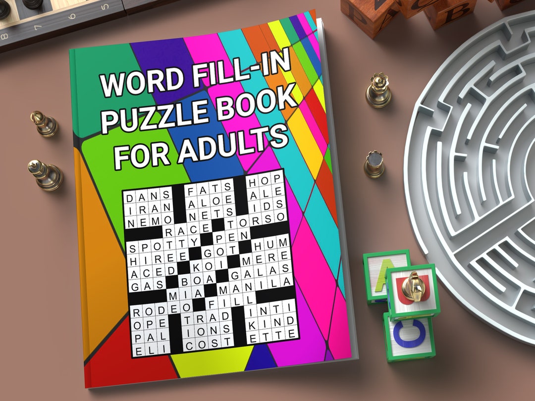 Digital Download Printable Word Fill-in Puzzle Book for Adults, Play ...