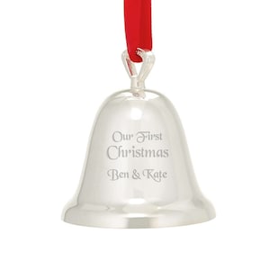 Reed & Barton Personalized Ringing in the Season™ Christmas Bell Ornament, Custom Engraved Silver Bell Ornament for Christmas Tree 2026