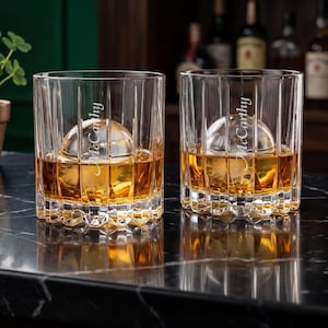 Riedel Drink Specific Personalized 10oz Rocks Glasses, Set of 2 Custom Engraved 10oz Crystal Whiskey Glasses for Cocktails, Mixed Drinks
