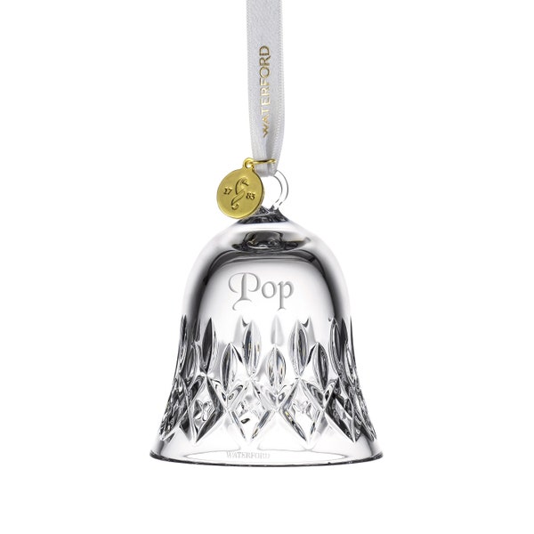 Waterford Personalized 2023 Edition Lismore Bell Ornament, Custom Engraved Crystal Bell Ornament for Christmas Tree, Holiday Decoration