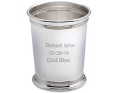 Reed and Barton Gentry Beaker Personalized Mint Julep Cup, 10 Ounce Silver Plated Custom Engraved Mint Julep Cup