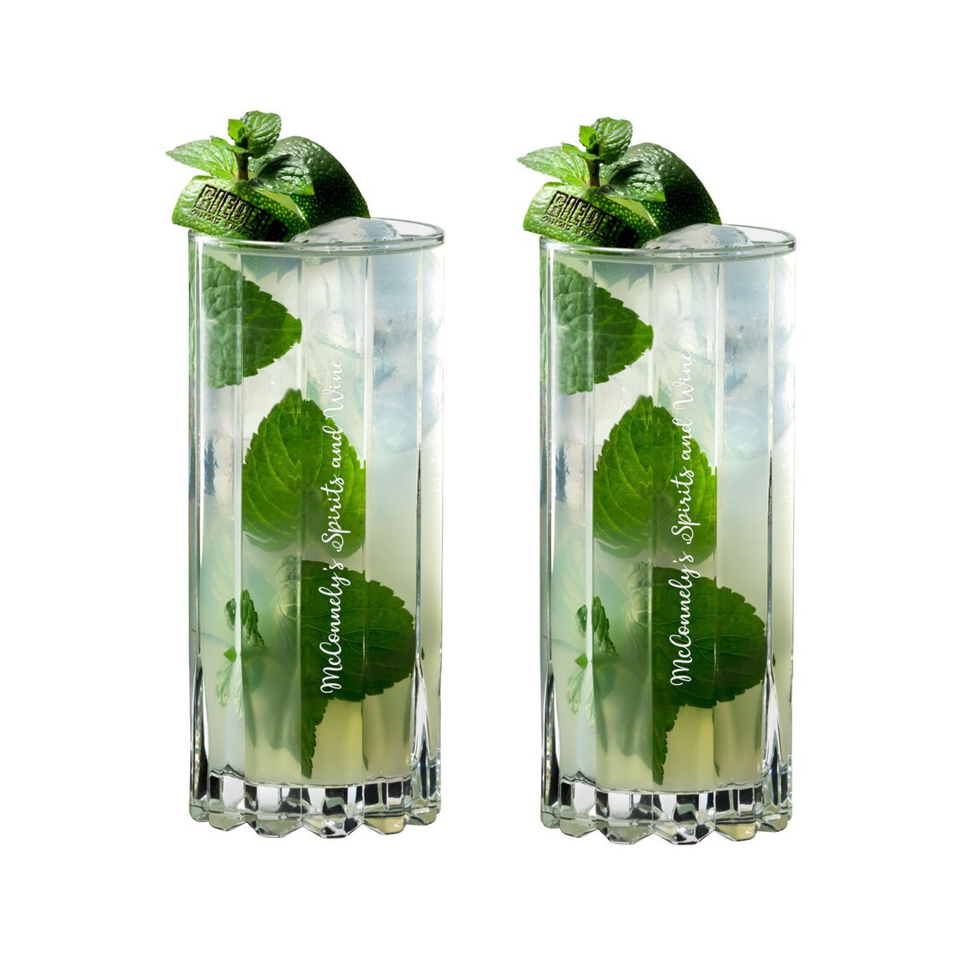 Riedel Bar Personalized Highball Glasses, Set of 2 Custom Engraved
