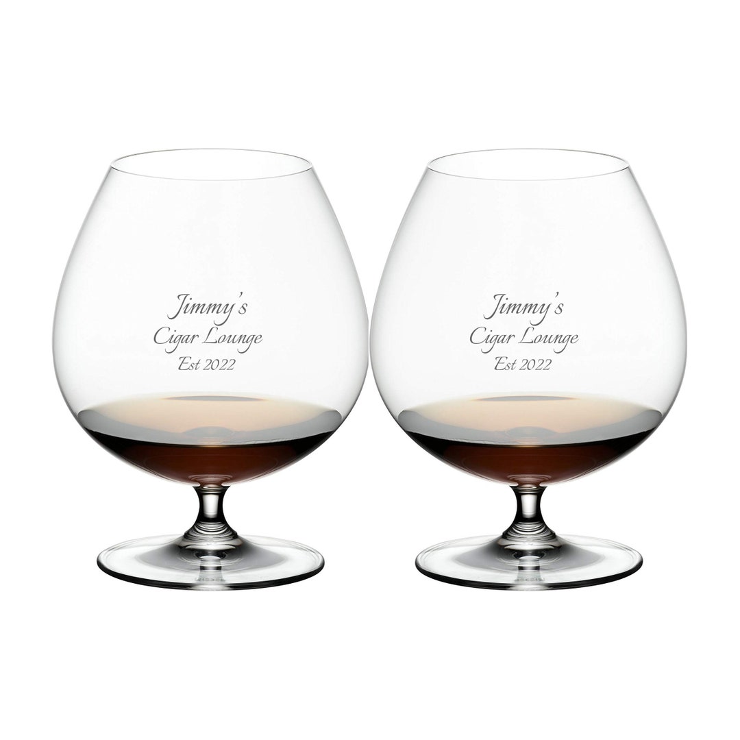 Riedel Vinum Personalized Cognac Glasses, Set of 2 Custom Engraved