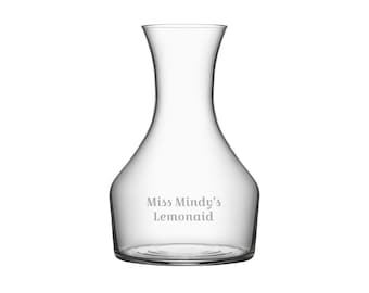 Orrefors Personalized Small Share Carafe / Custom Engraved 22oz Crystal Carafe for Water, Wine, Juices and More