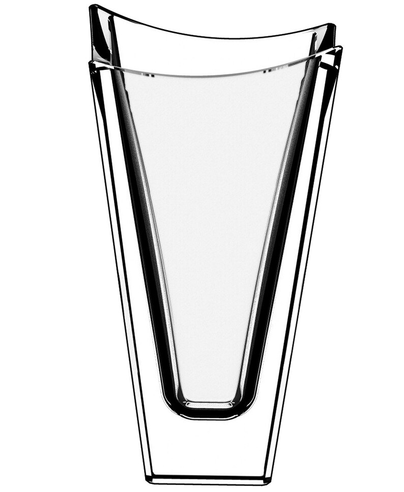 Orrefors Personalized Small Polaris Decorative Crystal Vase Custom Engraved Square Glass Vase for Flowers Crystal Art