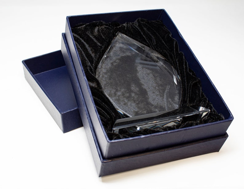 Engraved Glass Award Plaque - In Box