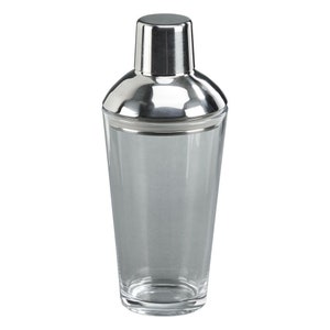 Personalized 14oz Stainless Steel & Glass Cocktail Shaker, Custom Engraved Drink Shaker for Home Bar Accessories and Gifts