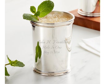Reed and Barton Personalized Kentucky Beaker Julep Cup,  Custom Engraved 10oz Silver-Plated Mint Julep Cup For Babies, Baptisms & More