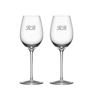 Orrefors Personalized Premier Chardonnay Glasses, Set of 2 10oz Custom Engraved White Wine Glasses, Gift for Wine Lovers