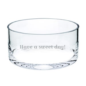 Badash Personalized Large Manhattan 10" Crystal Bowl, Custom Engraved Glass Bowl for Salads, Fruit, Punch, Candy, Desserts, and More