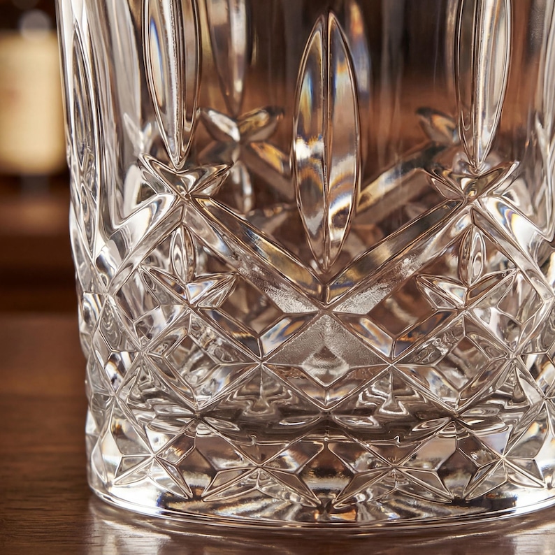Marquis by Waterford Personalized Markham 11oz Crystal Whiskey Glasses, Set of 4 Custom Engraved Rocks Glasses for Whiskey Bourbon Scotch imagem 9