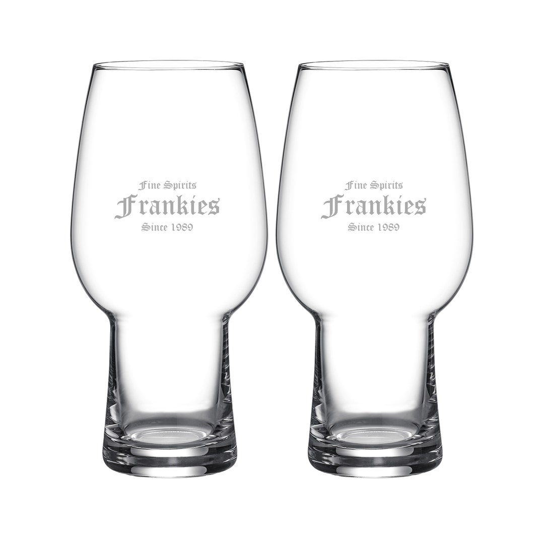 Waterford Personalized Craft Brew 16oz IPA Glass Pair, Set of 2 Custom