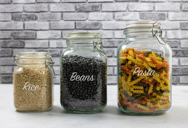 Personalized Clamptop Glass Jars / Custom Engraved Airtight Etsy