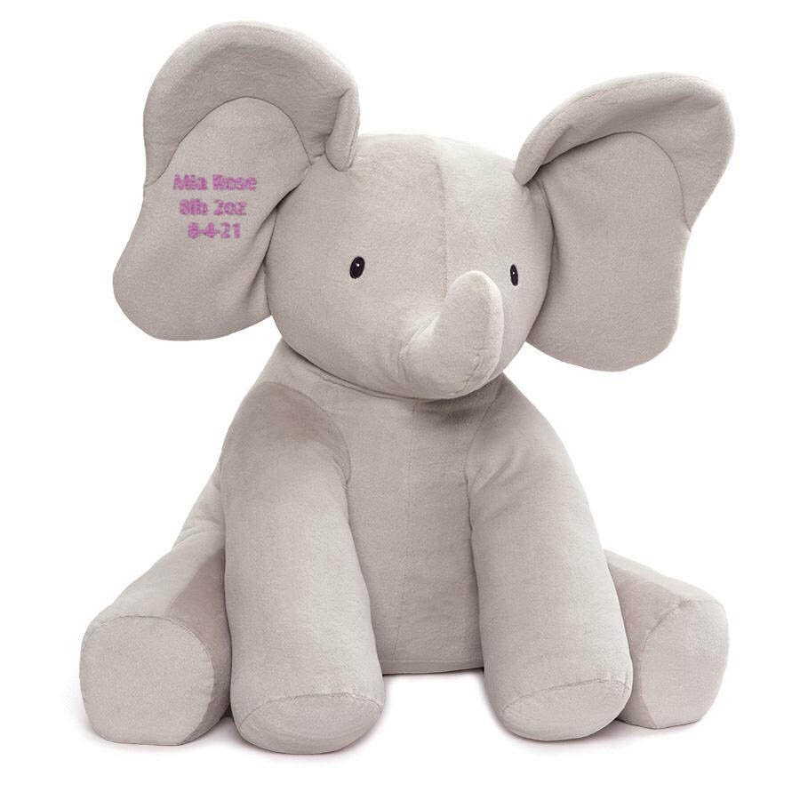 Personalized Gund Baby Animated Flappy The Elephant Plush Toy