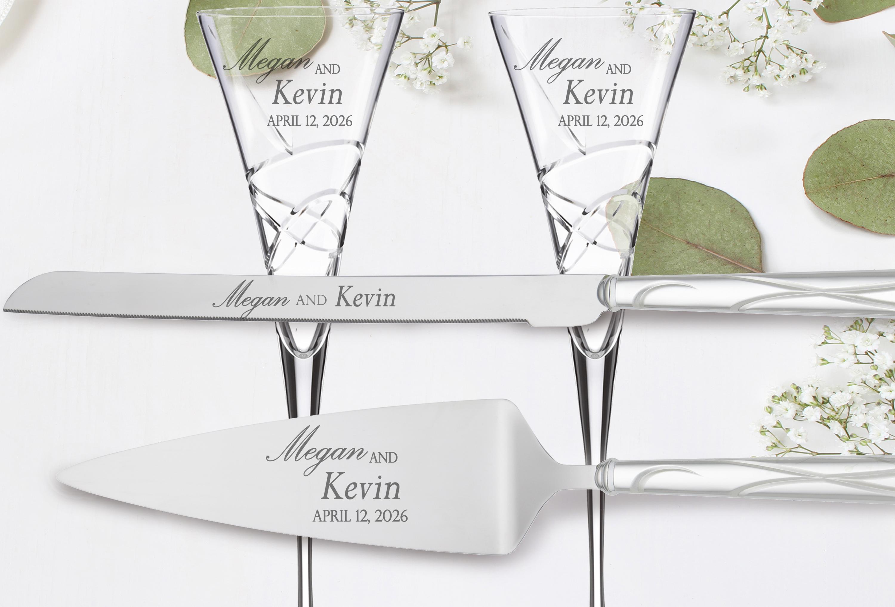 Lenox Bridal Personalized Adorn Wedding Bundle, Includes Custom 