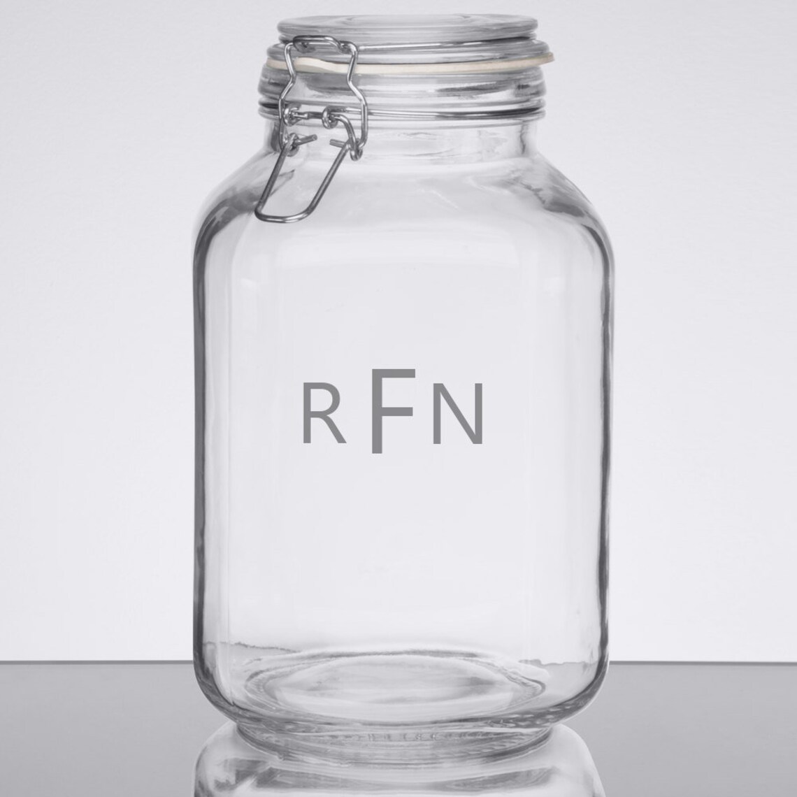 Personalized ClampTop Glass Jars / Custom Engraved Airtight Etsy