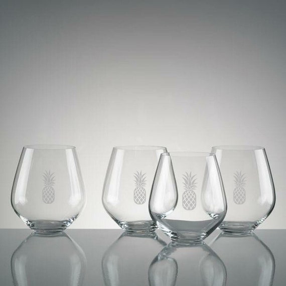 Lenox Tuscany Classics Stemless Wine Glasses With Pineapple -  Israel