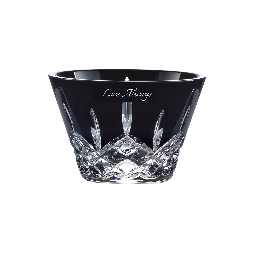 Waterford Personalized Lismore Black Votive, Custom Engraved Crystal