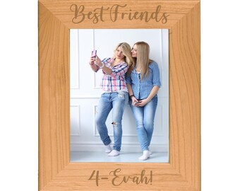 Ravanox Personalized 5x7 Red Alder Wood Picture Frame, Custom Engraved Rustic Wooden Picture Frame for Family, Friends, Couples, Pet Photos