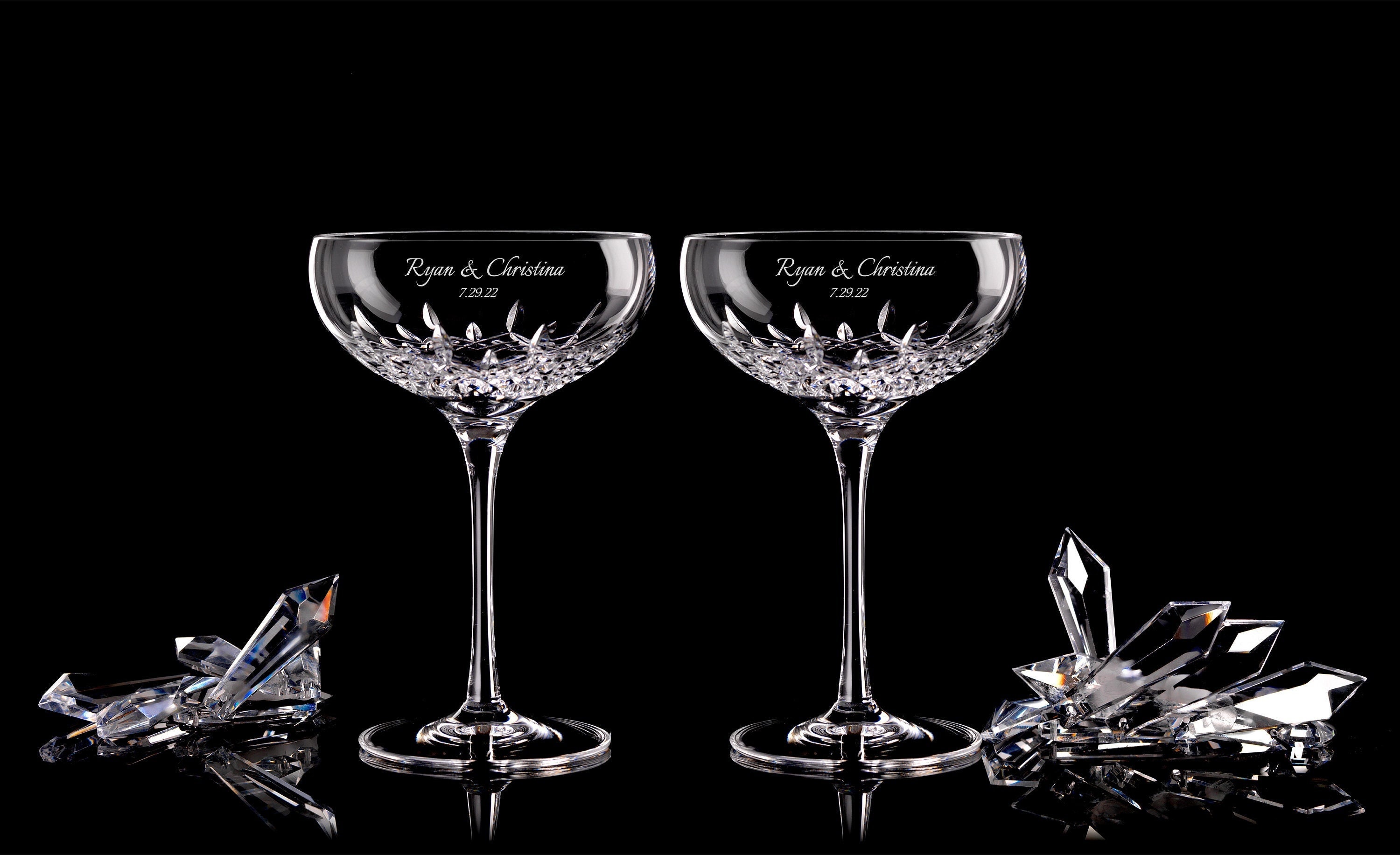 Waterford Crystal Lismore Essence Champagne Flute Pair