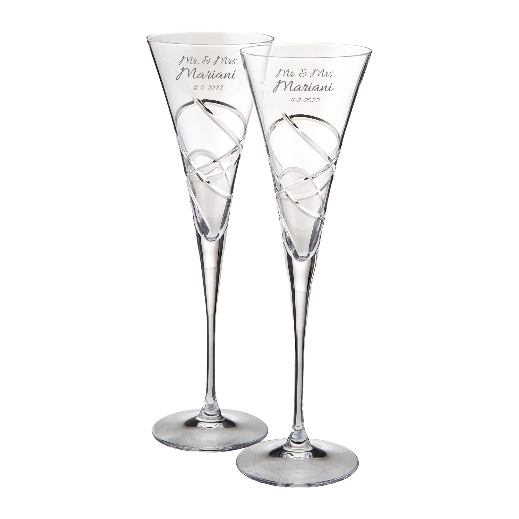 Lenox Bridal Personalized Adorn Wedding Champagne Flutes Set Etsy