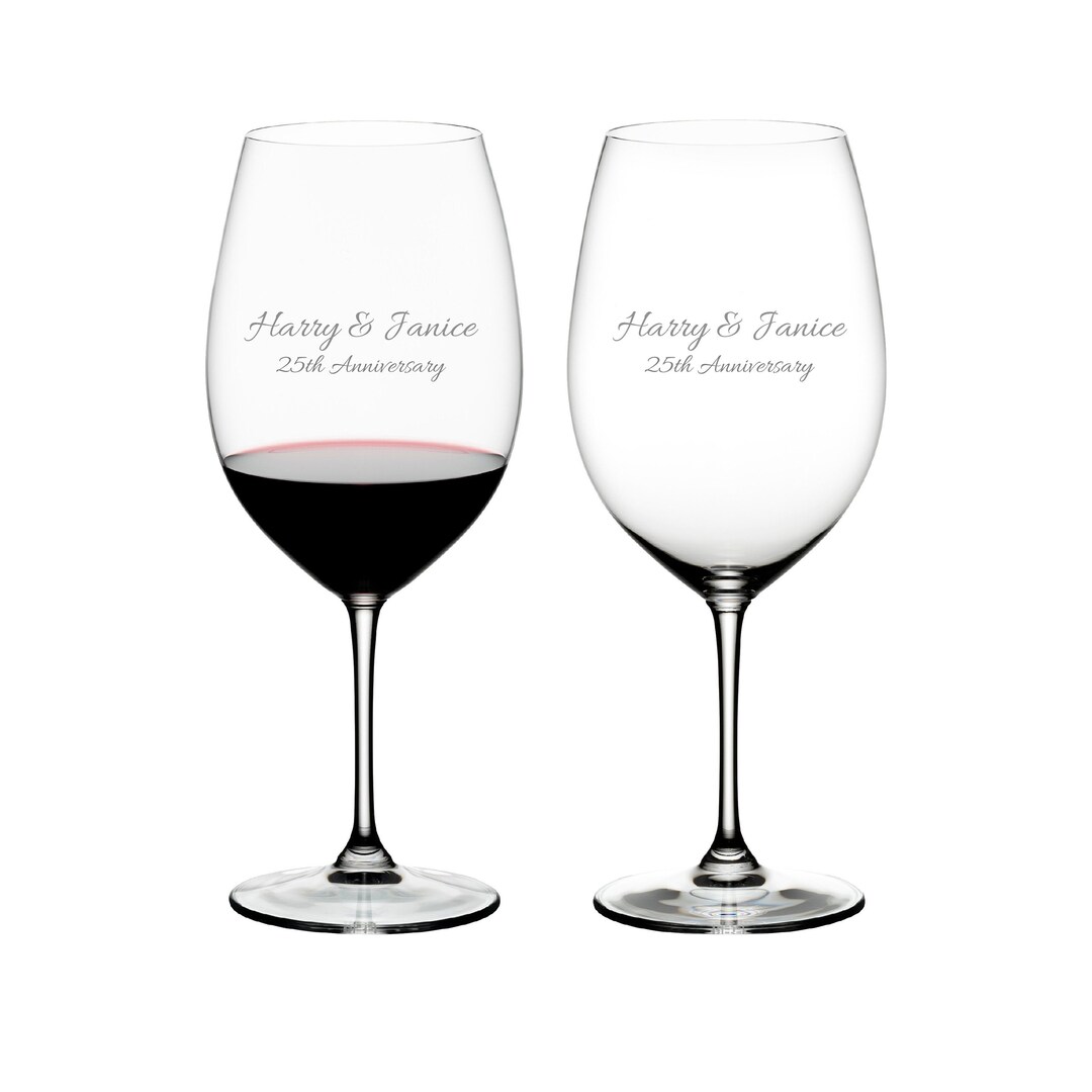 Riedel Personalized Vinum Bordeaux Grand Cru Wine Glasses, Custom