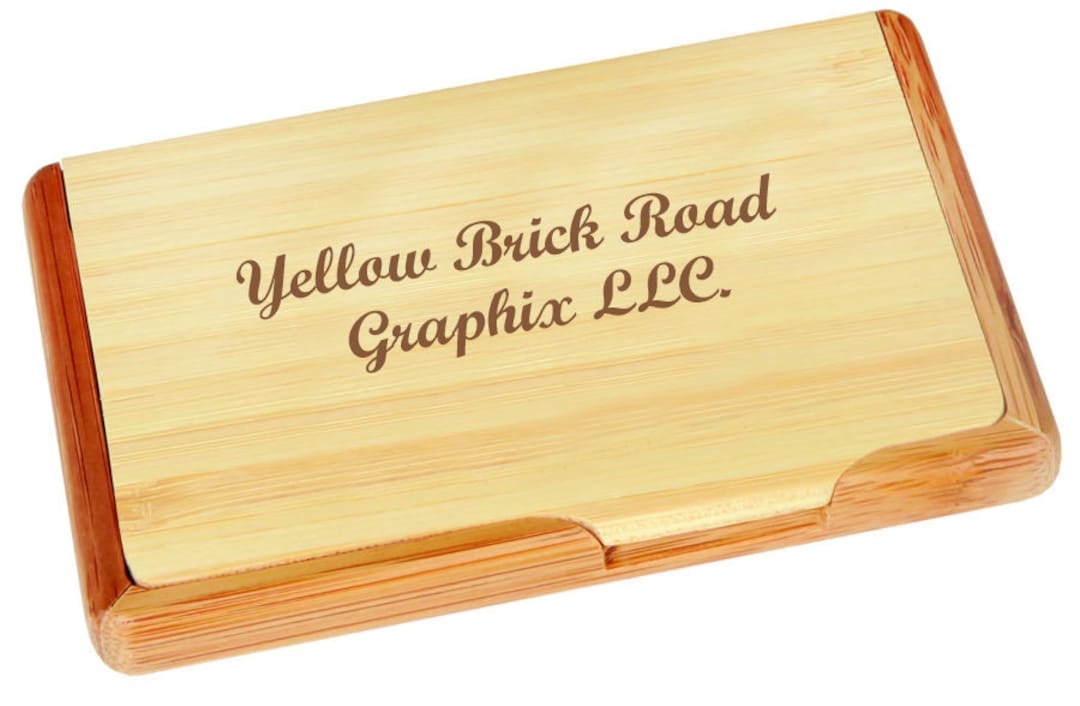Bamboo Business Card Case / Custom Professional Accessory / Etsy