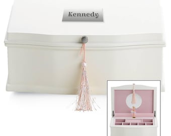 Reed and Barton Personalized Musical Ballerina Jewelry Box for Girls, Custom Engraved First Jewelry Box for Kids, Children, Little Girls