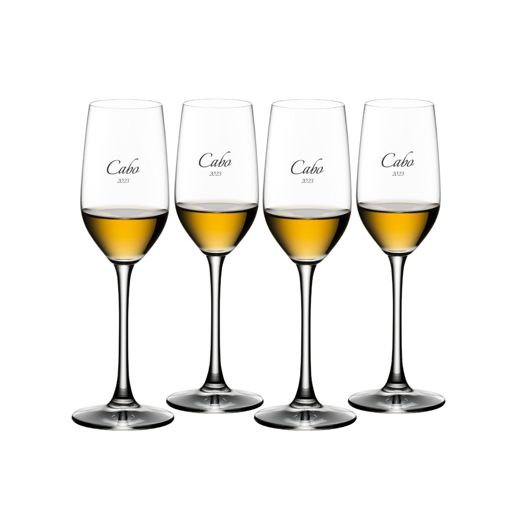 Riedel Personalized Tequila Glass Set, Set of 4 Custom Engraved Crystal ...