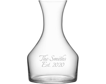 Orrefors Personalized Large Share Carafe / Custom Engraved 41.5oz Crystal Carafe for Water, Wine, Juices and More