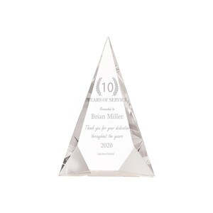 Ravanox Personalized 5 x 5 Crystal Star Plaque Award with Text and Logo Upload Custom Engraved Glass Awards and Trophies
