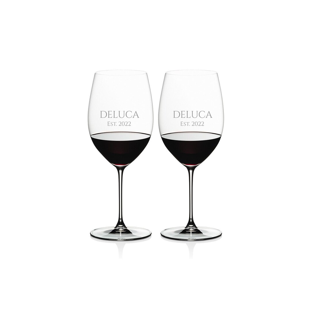 Riedel Personalized Veritas Wine Glasses, Set of 2