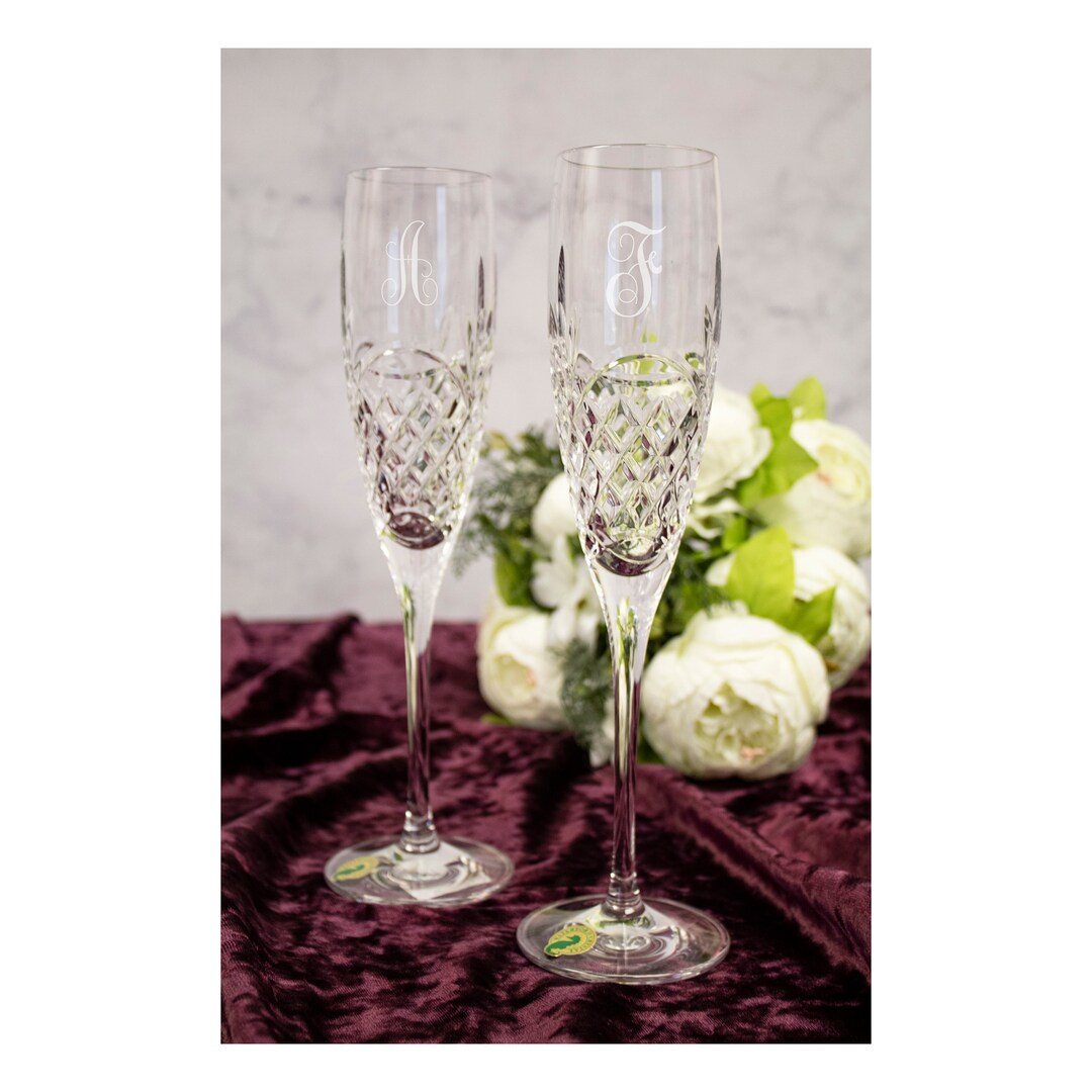Waterford Personalized Love Forever Wedding Champagne Flutes, Set of 2
