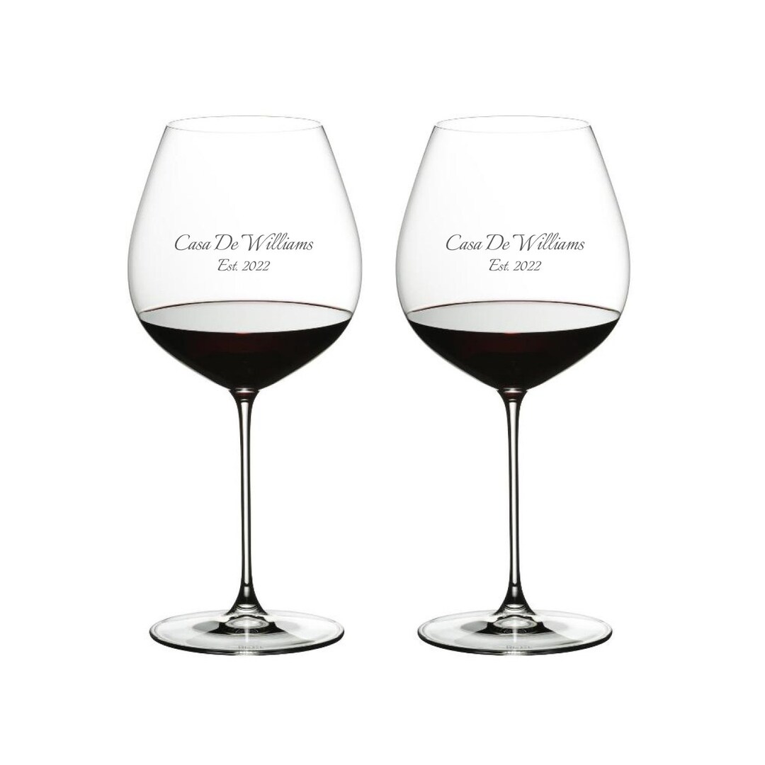 Riedel Personalized Veritas Old World Pinot Noir Wine Glasses, Set of 2