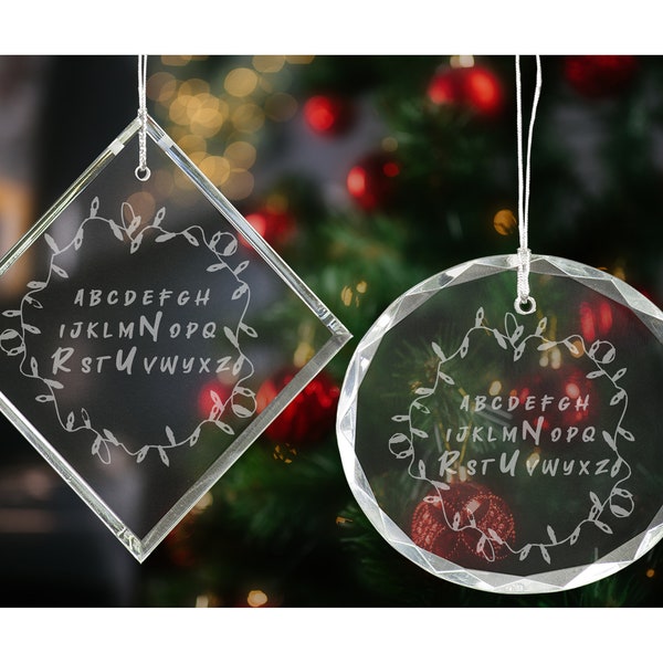 Mike, Christmas Lights, Chapter Three: Holly, Jolly Stranger Things Inspired Christmas Ornament, Choice of Round or Diamond Shaped Crystal