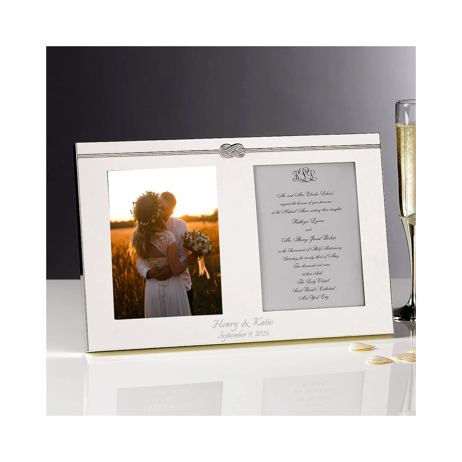 Vera Wang Wedgwood Personalized Infinity 5x7 Wedding Picture