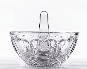Waterford Personalized Wedding Ring Holder,  Custom Engraved 3.7" Crystal Ring Dish/Jewelry Tray for Wedding Band, Elegant Home Decor