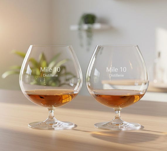 Riedel Vinum Personalized Cognac Glasses, Set of 2 Custom Engraved Large Crystal Brandy Snifters for Liquor, Cognac, Brandy, Home Bar