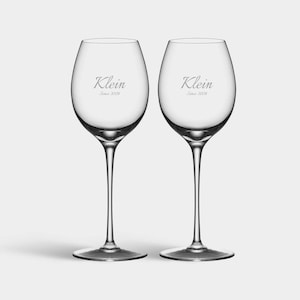 Orrefors Personalized Premier Riesling Wine Glasses, Set of 2 14oz Custom Engraved White Wine Glasses, Gift for Wine Lovers imagen 1